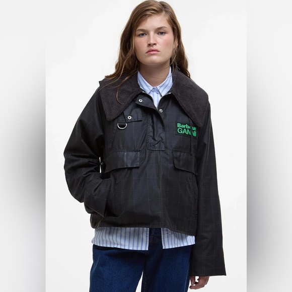 Ganni Jackets & Blazers - GANNI X BARBOUR WAXED ANORAK JACKET